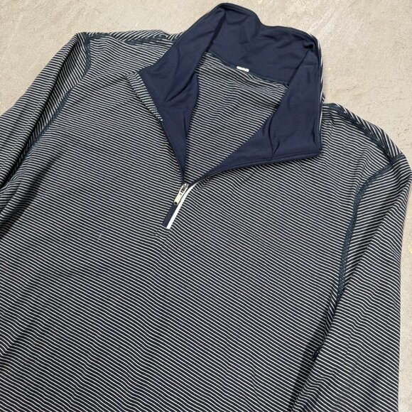Lululemon 1/4 Zip Stretch Pullover Sweatshirt Long Sleeve Striped Medium - Picture 2 of 7